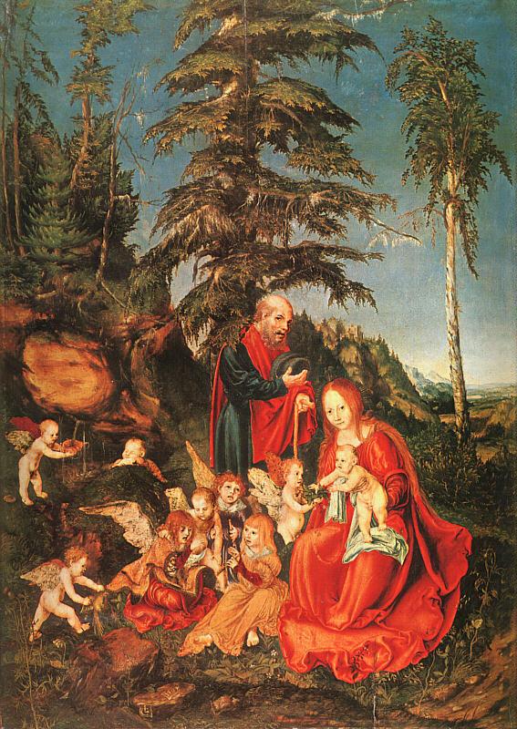 Lucas  Cranach The Rest on the Flight to Egypt oil painting image